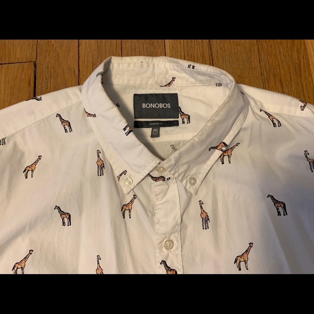 Bonobos Giraffe Print Sleeve Shirt